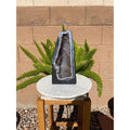 12.5 inch Tall Brazilian Amethyst Crystal Cathedral: Natural Geode Cave, Healing Stone Decor